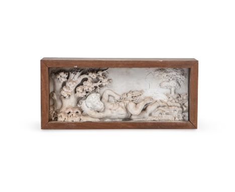 A MARBLE RELIEF PANEL EMBLEMATIC OF SLEEP  PROBABLY ITALIAN OR FLEMISH, EARLY 19TH CENTURY  After Duquesnoy, carved in high r