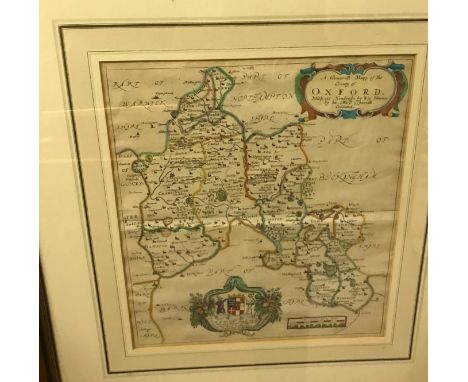 AFTER JOHN OGILBY "The Continuation of the Extended Road from Buckingham to Bridgenorth, hand-coloured engraving, size includ