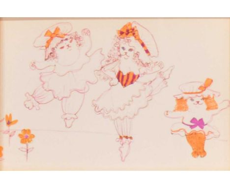 After Leonor Fini, Danseurs, colour lithograph, with CoA, 14.5x22.5cm.