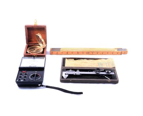Stanley brass replica compass, razors, meters, etc.