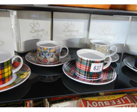 5 boxed cups and saucers by Dunoon