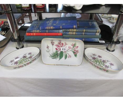 3 Spode flower bowls/trays