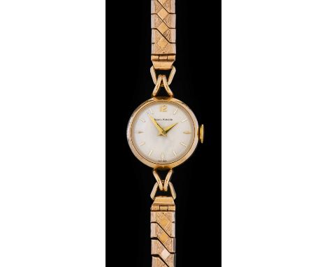 A Lady's 9 Carat Gold Wristwatch, signed Jaeger LeCoultre, 1958, manual wound lever movement signed and numbered 1333342, cas