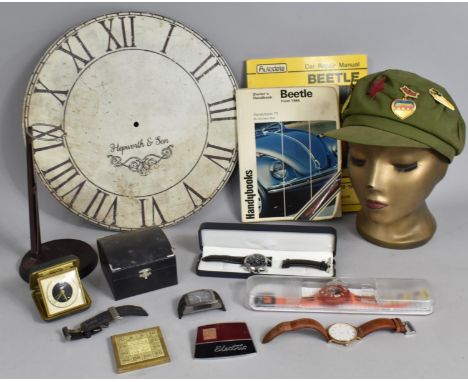 A Collection of Various Items to comprise Beetle Handbooks, Badges, Tie Stand, Watches to Include Limited Edition Rotary (Con