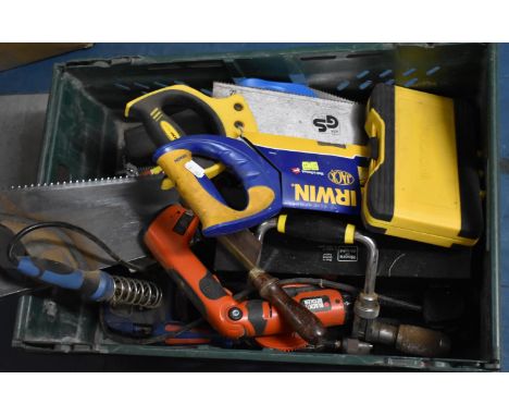A Collection of Various Tools to comprise Saws, Electrical Items Etc 