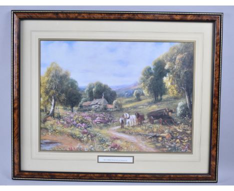 A Framed Print, The Timber Wagon After R Hammond, 39x29cm 