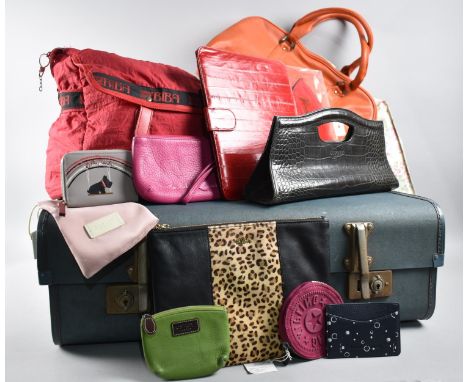 A Collection of Ladies Bags to Include Cath Kidston, Biba etc Together with a Vintage Suitcase 