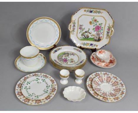 A Collection of Various Ceramics to comprise Minton Tea Trio with Gilt Trim and Blue Garland and Two Matching Egg Cups, Spode