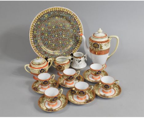 A Mid/Late 20th Century Noritake Coffee Set together with a Chinese Plate 
