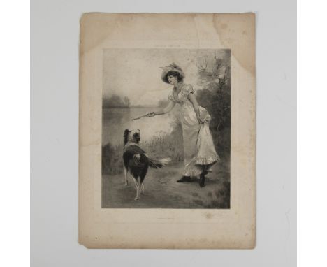 An original photogravure print on paper, entitled Fetch It, Sir after Hamilton Hamilton's etching from a portfolio entitled T