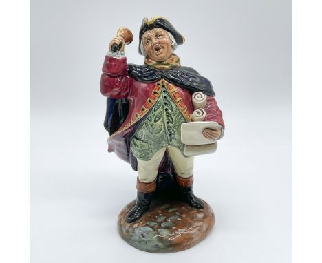 The "Town Crier" figurine, numbered HN2119, is a stunning piece from Royal Doulton, a renowned English manufacturer known for