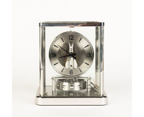 A CHROME ATMOS CLOCKJaeger LeCoultre, 20th centuryThe case signed 'ATMOS JAEGER-LECOULTRE', the case signed 'ATMOS JAEGER-LEC