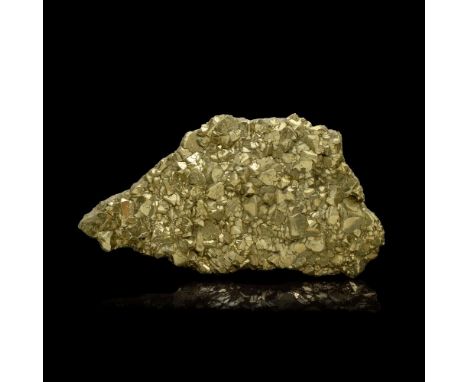 A LARGE PYRITE CLUSTER SPECIMENA wall-sized specimen with clusters of interlocking mirror-bright pyrite crystals, 53cm wide, 