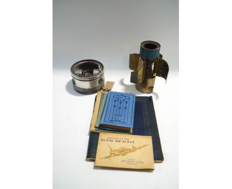 Aircraft interest : A Rolls-Royce Griffon engine piston from Shackleton, a CRV7 rocket tail assembly, Venturi and folding fin