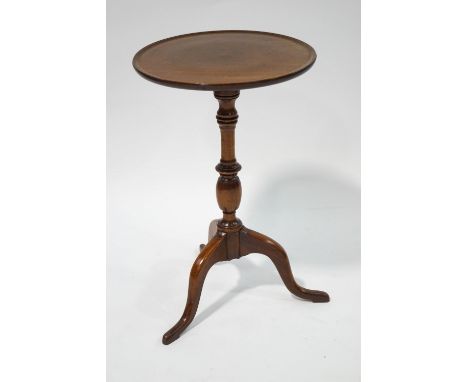 A 19th century and later mahogany tripod table, with fixed top, 76cm high x 47cm diameter