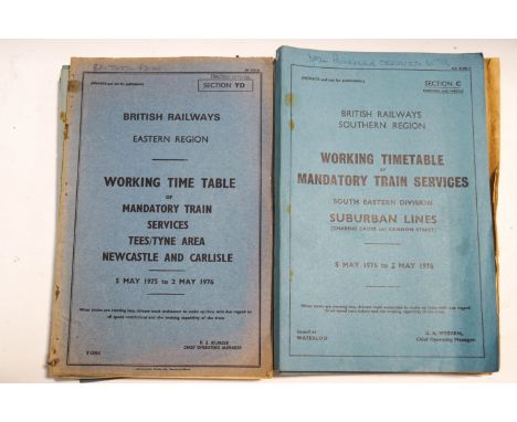 A quantity of Railway working timetables for various regions, 1950's onwards