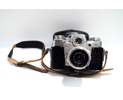 A Zeiss Ikon Contarex 'Bulls' Eye' SLR camera, with Carl Zeiss Distagon f/4 35mm lens