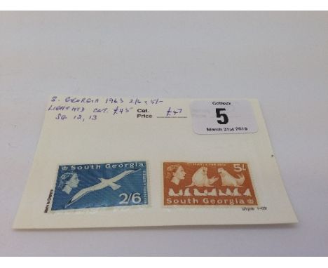 S Georgia 1963 2/6 & 5/- light mtd mint Czat £47 SG12/13.