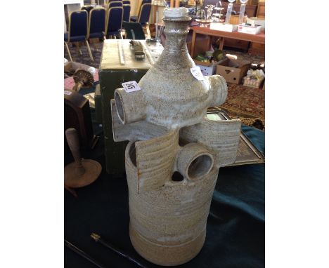 An Art Pottery lamp base by Amy Oudot.