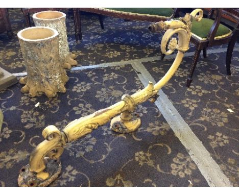 A large 19th century cast iron railway station lamp bracket (originally from Manchester Railway Station).