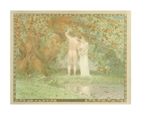 Belgian lithograph printed in colours - plate signed Constant Montald || MONTALD CONSTANT (1862 - 1944) kleurlitho getiteld "
