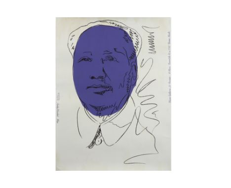 Andy Warhol poster with the famous "Mao" print for an expo at the Musée Galliéra in 1974 || WARHOL ANDY (1930 - 1987) affiche