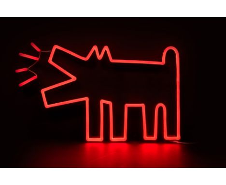 "Barking Dog Red" lamp after Ketih Haring edition by Yellowpop in collaboration with the Keith Haring Foundation 2022 License