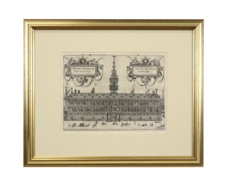 Lodovico Giucciardini "Domus Hansae Teutonicae" (dd 1648) print  || GUICCIARDINI LODOVICO (1521 - 1589) gravure : "Domus Hans