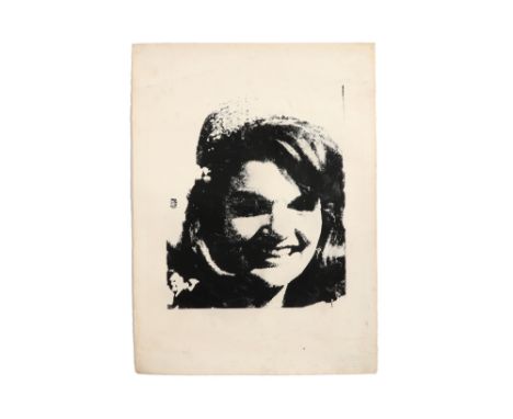 rare Andy Warhol "Jackie (Kennedy)" screenprint on Arches to be dated in 1964 presumably a proof print with a dry stamp of th