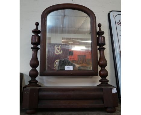 A mahogany toilet mirror 