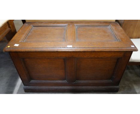 An oak lead lined silver chest 