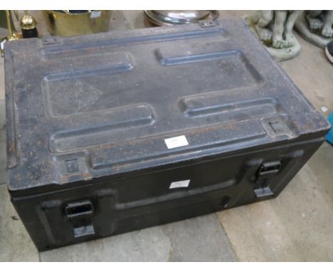 A large steel ammunition box 