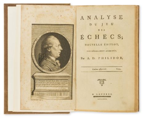 Chess.- Philidor (François-André Danican) Analyse du jeu des échecs; Nouvelle édition, considérablement augmentée, engraved p