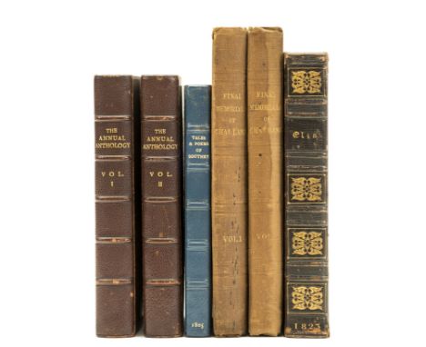 [Southey (Robert, editor)] The Annual Anthology, 2 vol., first edition, with B8 excised from vol.1 and C3 in vol.2 a cancel (