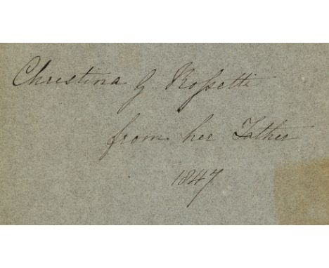 Rossetti Family.- Rossetti (Gabriele) Cracovia, first edition, presentation inscription by the author to his daughter Christi