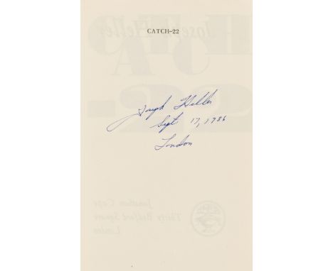 Heller (Joseph) Catch-22, first English edition, signed by the author on half-title and dated "Sept 17, 1986 London", origina