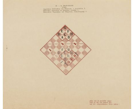 Chess.- Duchamp (Marcel) and Vitaly Halberstadt.  L' Opposition et Les Cases Conjuguées sont Reconcilées, first edition, text