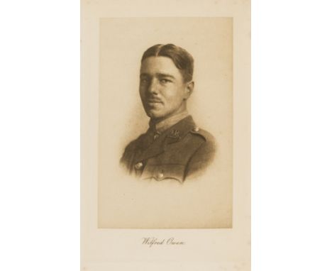 Owen (Wilfred) Poems, first edition, portrait frontispiece, tissue-guard, usual browning to tissue-guard and title,  browning