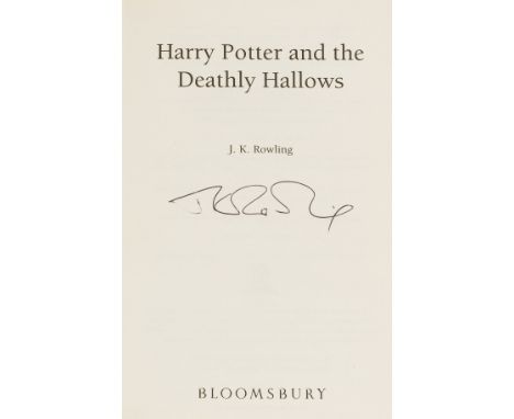Rowling  (J.K.) Harry Potter and the Deathly Hallows, first 'adult' hardback edition, signed by the author on title with holo