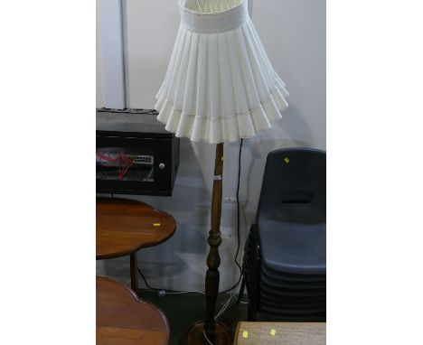 Standard lamp with white shade 