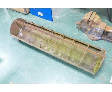 Vintage metal pig trough