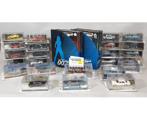 'The James Bond Car Collection' 2007-2017 comprising 1:43 scale die-cast models of iconic  vehicles from James Bond films fro