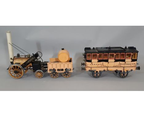Hornby Railways 3 1/2 inch Gauge Live Steam Stephenson's Rocket &amp; Tender (G100) plus Coach L5240 (coach AF) together with