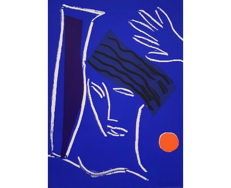 BRUCE MCLEAN (b.1944)'BLUE HEAD TOO'silkscreen print in colours, signed, numbered and dated 1986 in pencil228/25080cm x 60cm 