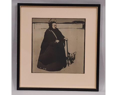William Nicholson (1872-1949) - 'Queen Victoria', lithograph in colours, 22 x 23 cm, mounted, framed and glazed 