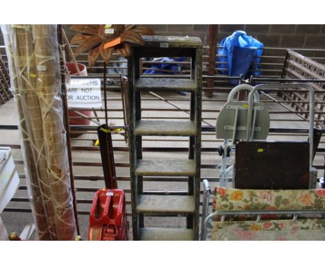 A wooden step ladder