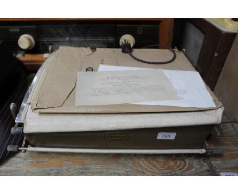 A Sherwood double sided dryer and glazer with a chrome glazing plate - sold as collector's item