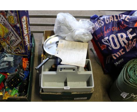 A box of various tools and sundry items 