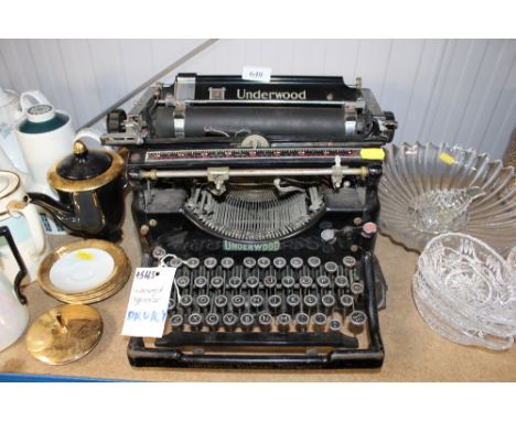 An Underwood typewriter
