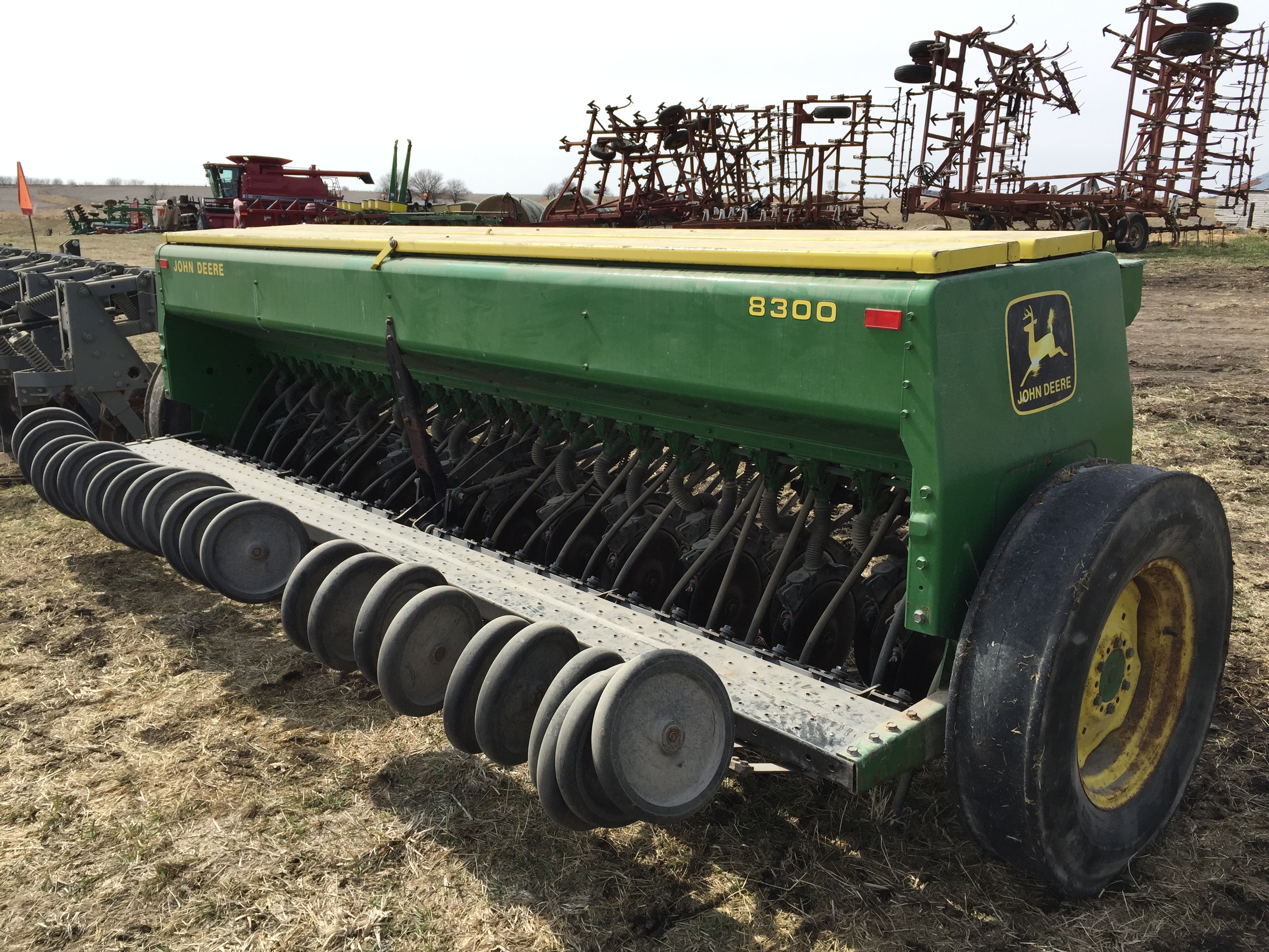 John Deere 8300 13' Grain Drill, double disc openers, press wheels